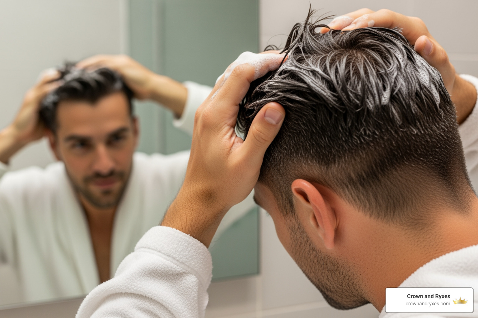 man's hair care routine - best men's shampoo for receding hairline