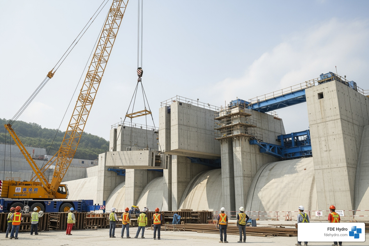 speed of modular assembly vs traditional construction - modular dam construction