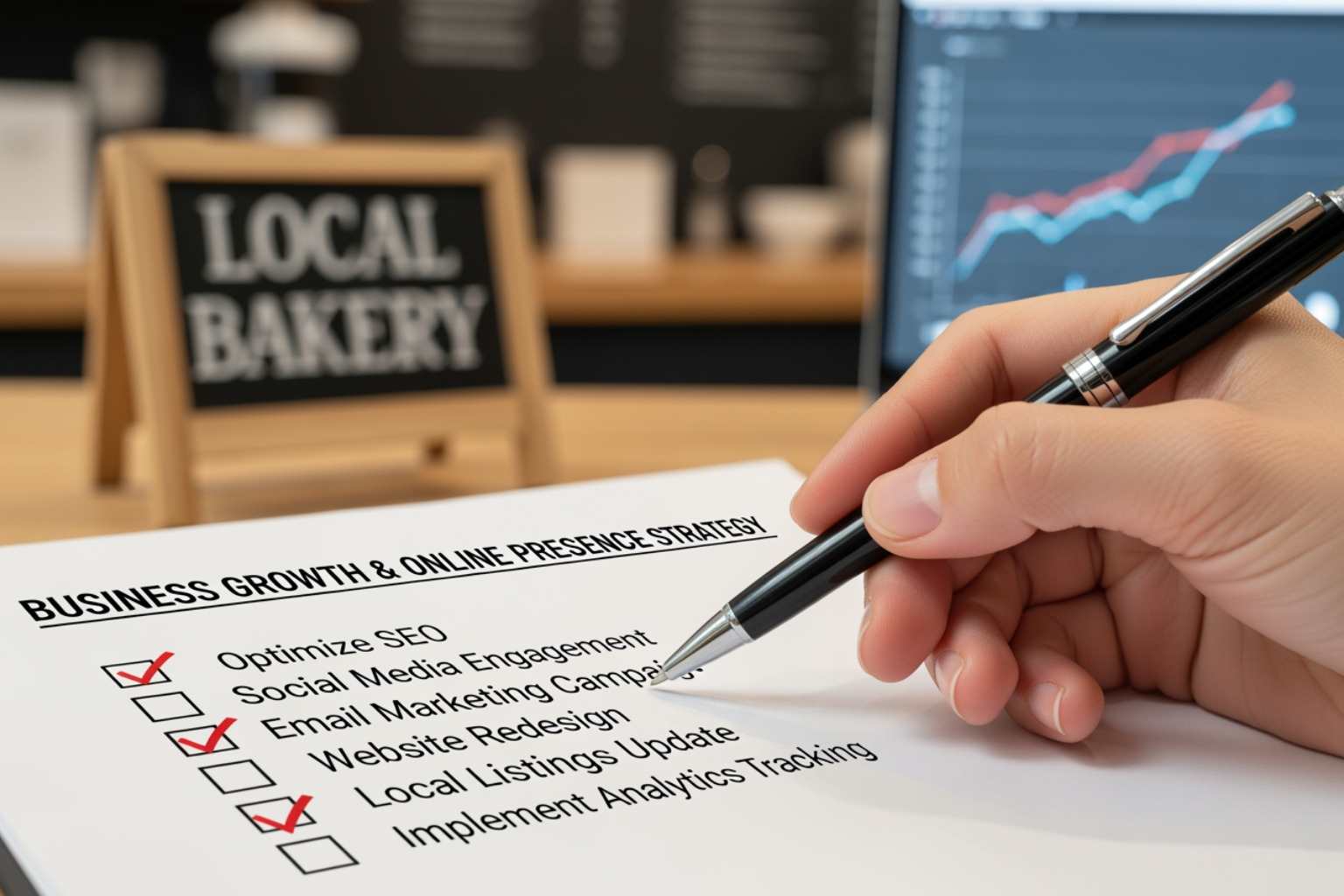 checklist showing the core components of local SEO - local search engine optimization service