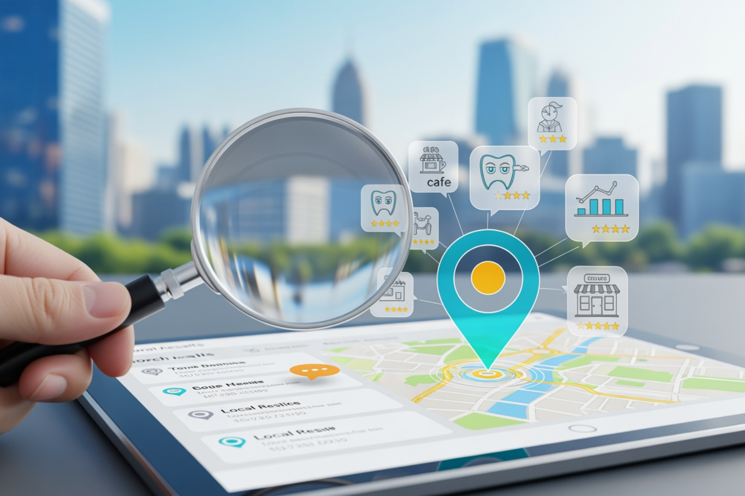 global map for general SEO and a city map for local SEO - local search engine optimization service