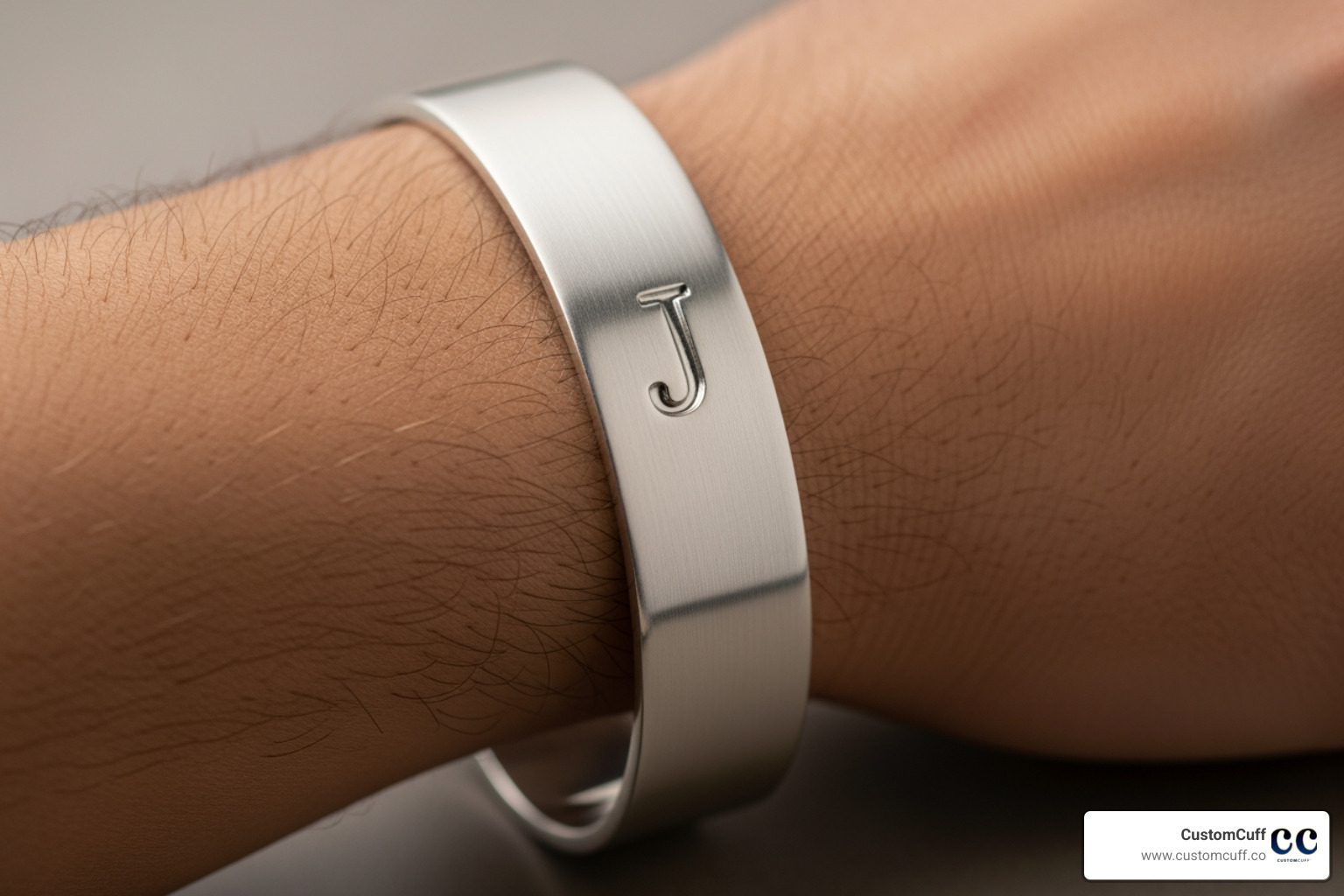 men's sterling silver cuff bracelet with an engraved initial - custom bracelet with initials