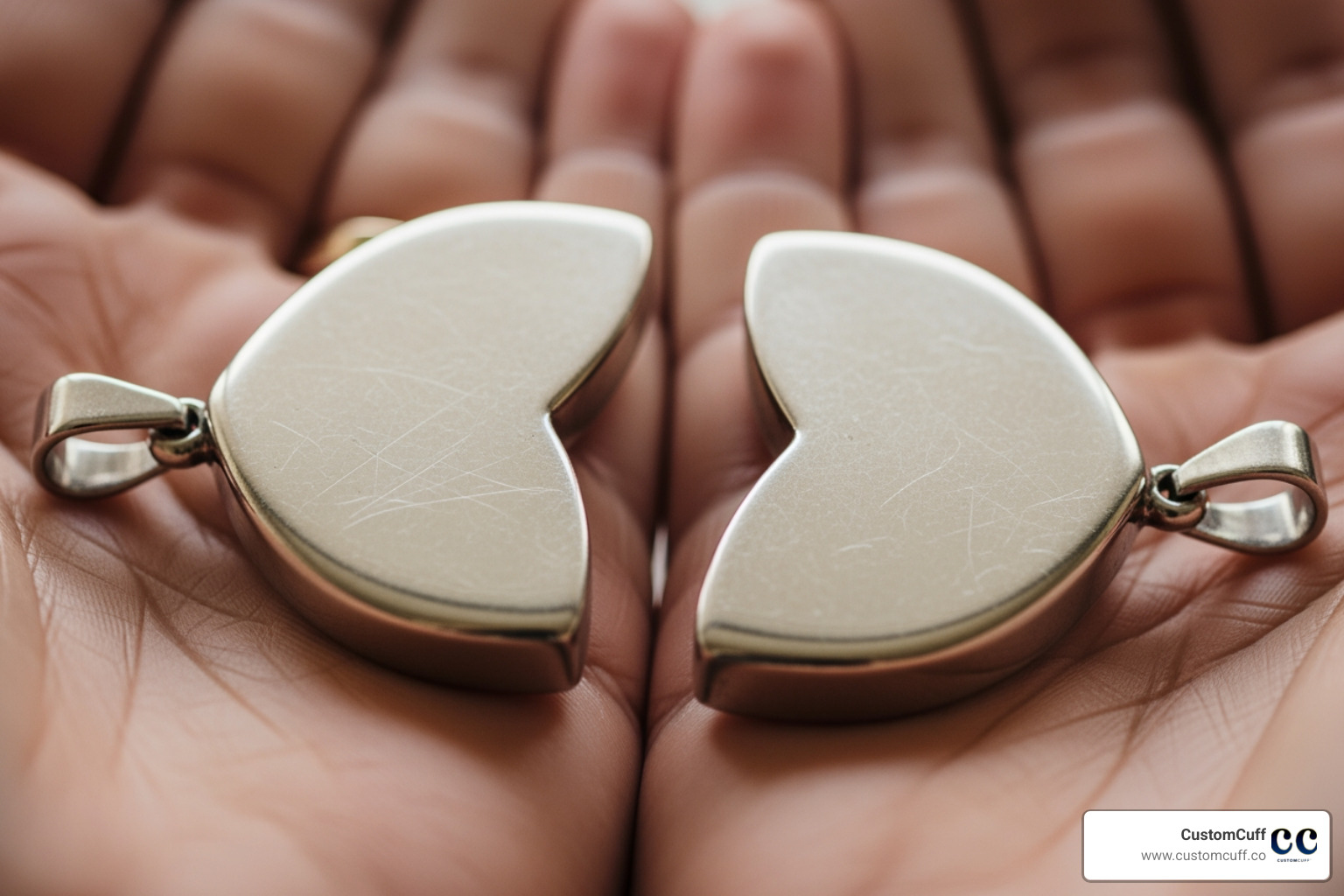 two magnetic half-heart pendants coming together - long distance necklace for couples two magnetic half-heart pendants coming together - long distance necklace for couples