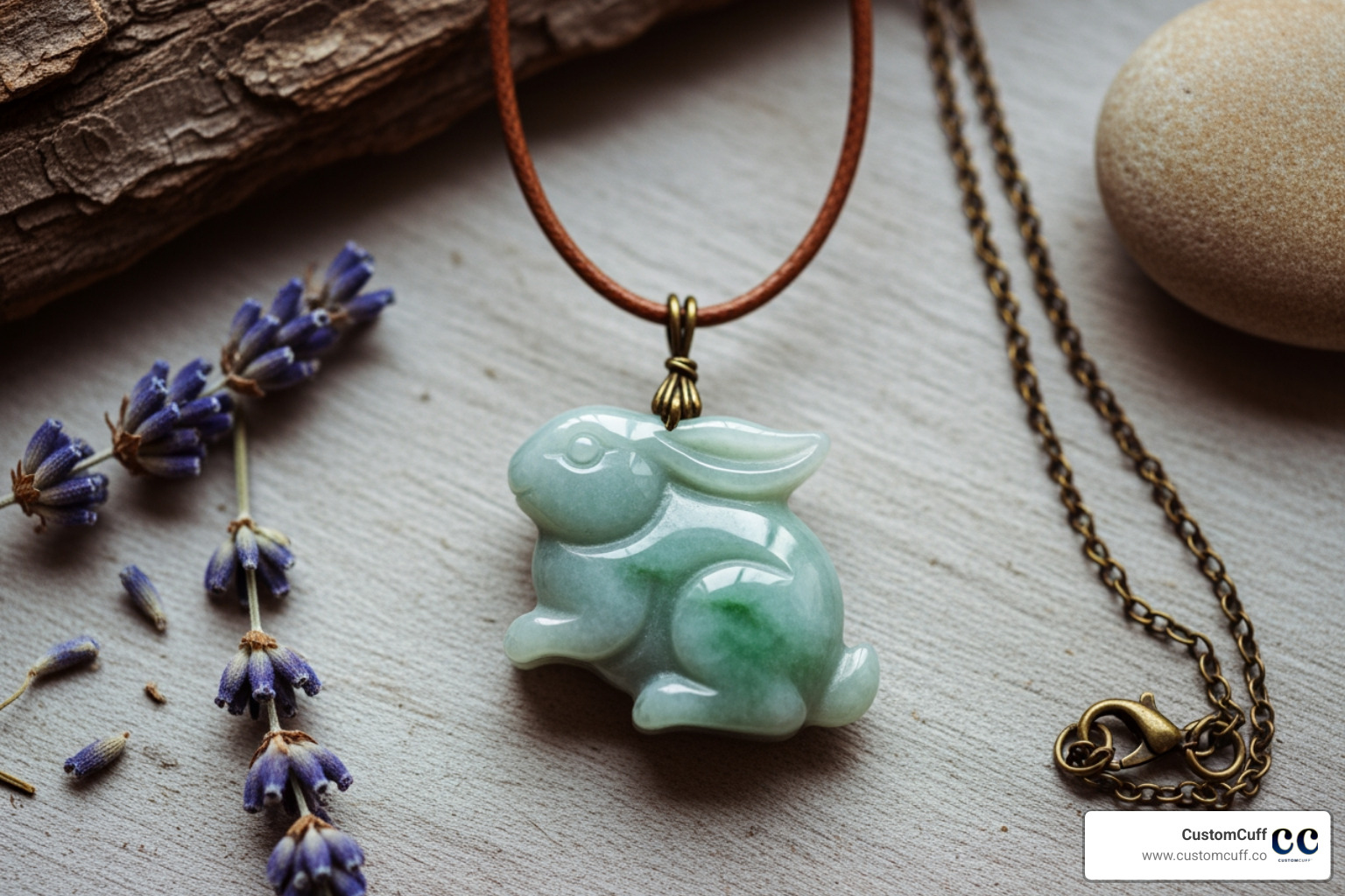 handmade jade rabbit necklace from Etsy - year of the rabbit necklace