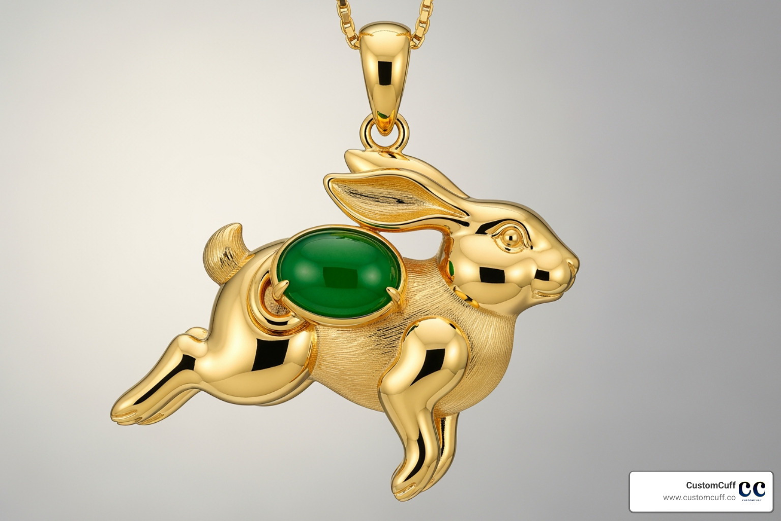 24K gold rabbit pendant from Jade Galore - year of the rabbit necklace