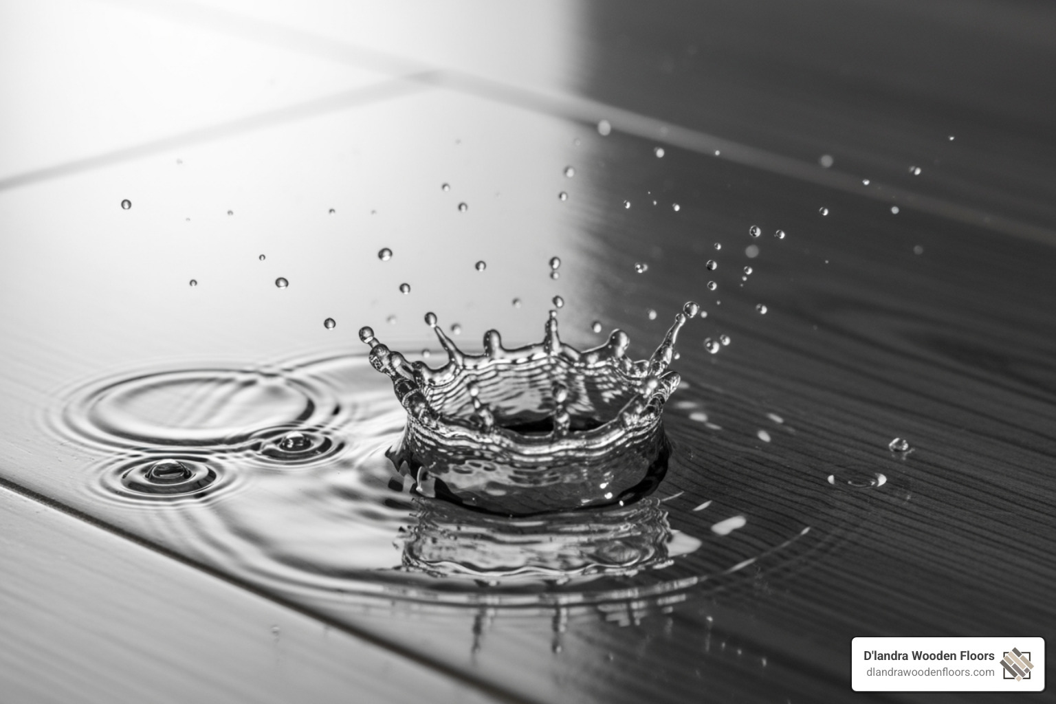 water splashing onto a vinyl floor - waterproof bathroom vinyl flooring