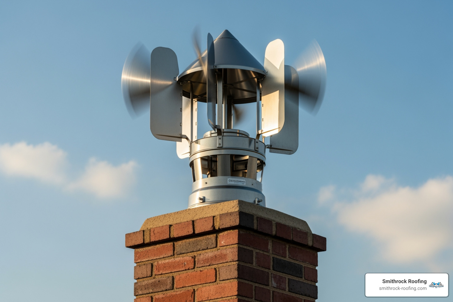 wind-directional chimney cap spinning in the wind - types of chimney cap replacement