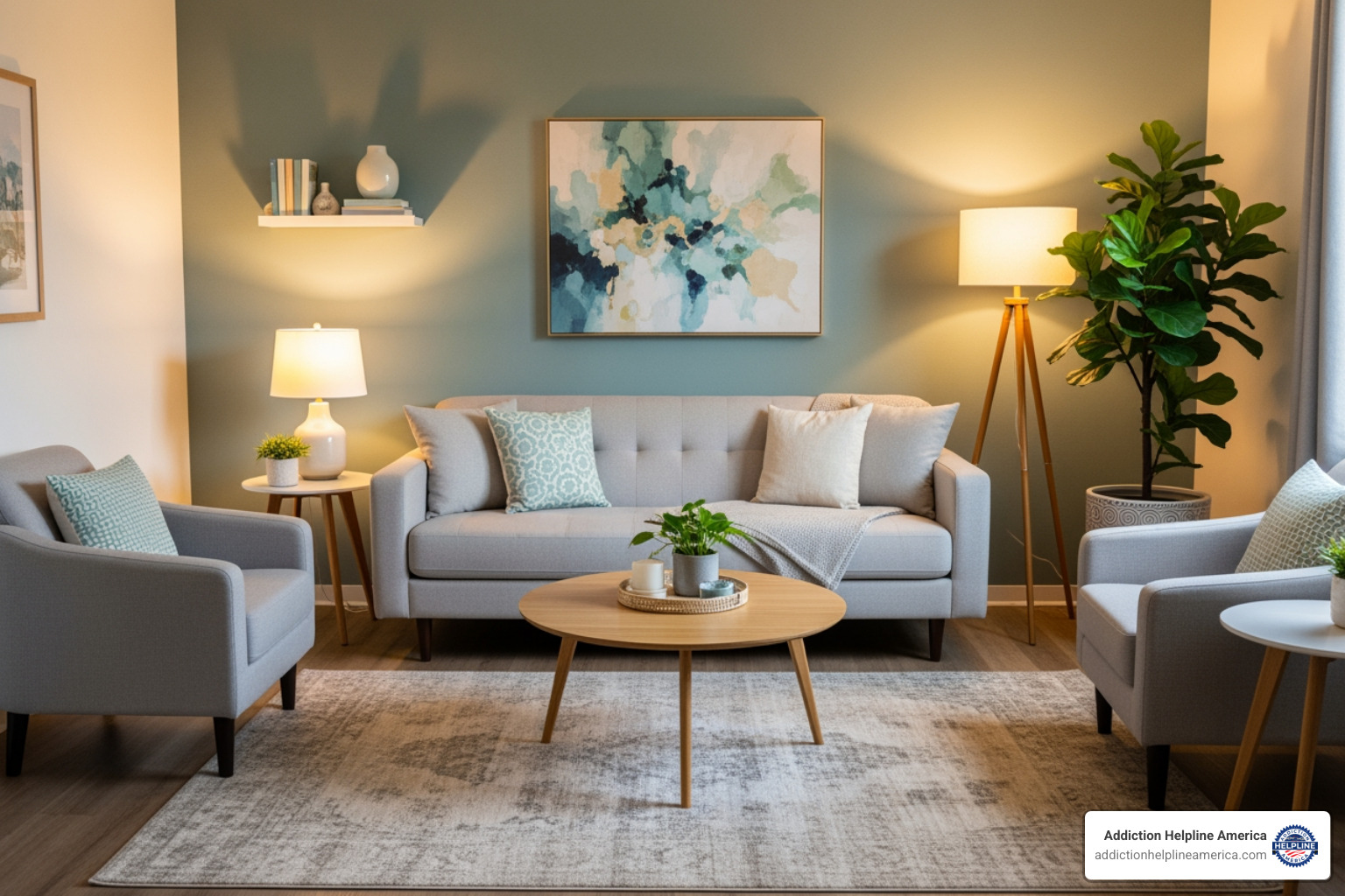 Serene therapy session room - Tulsa drug rehab