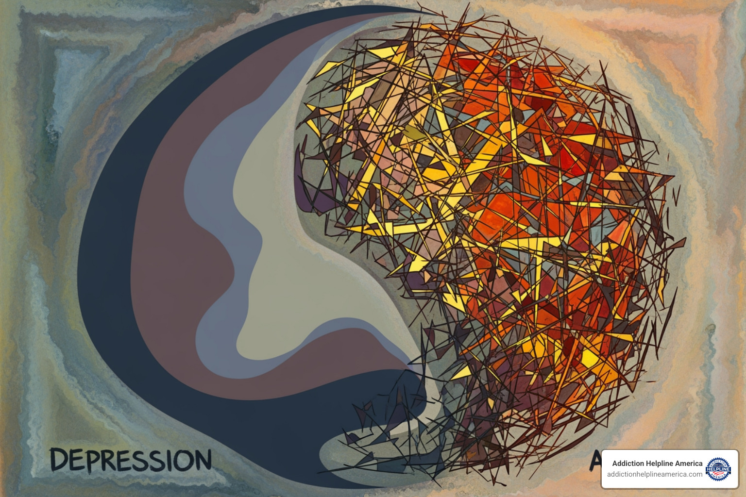 image illustrating overlapping symptoms of depression and anxiety - therapist for depression and anxiety image illustrating overlapping symptoms of depression and anxiety - therapist for depression and anxiety