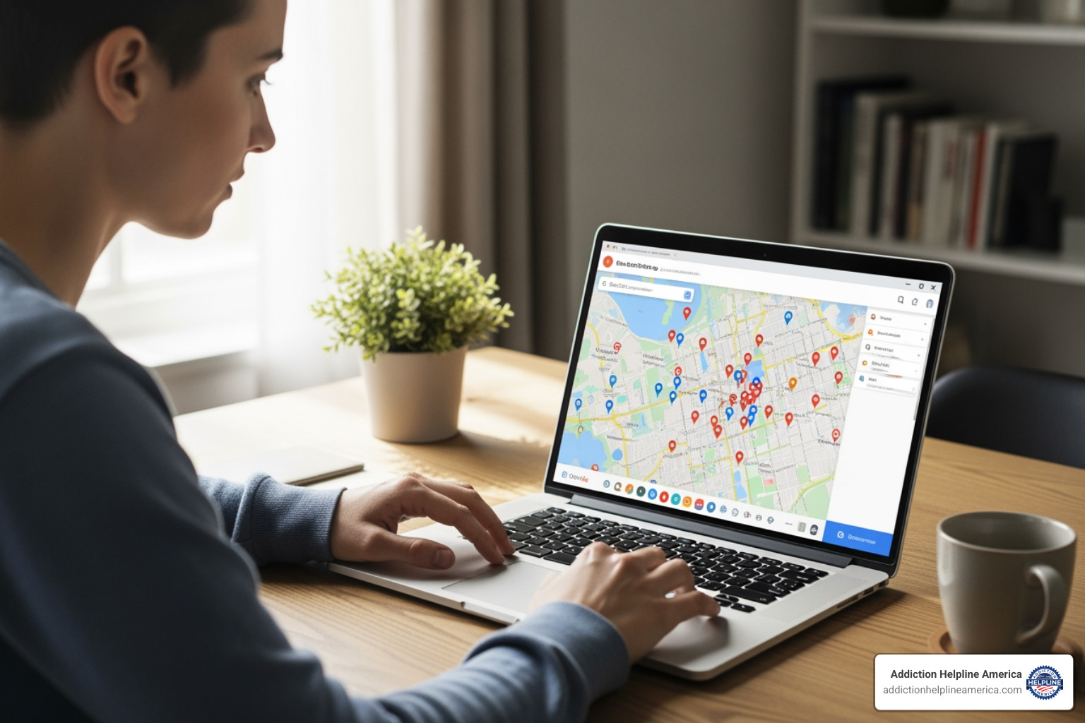 person using a laptop to search for local doctors on a map - bipolar disorder doctors near me person using a laptop to search for local doctors on a map - bipolar disorder doctors near me