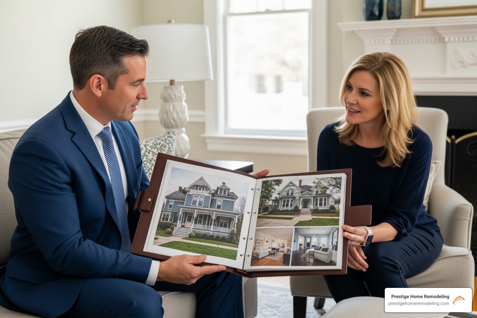 contractor showing portfolio - how to find contractors for historic home renovations