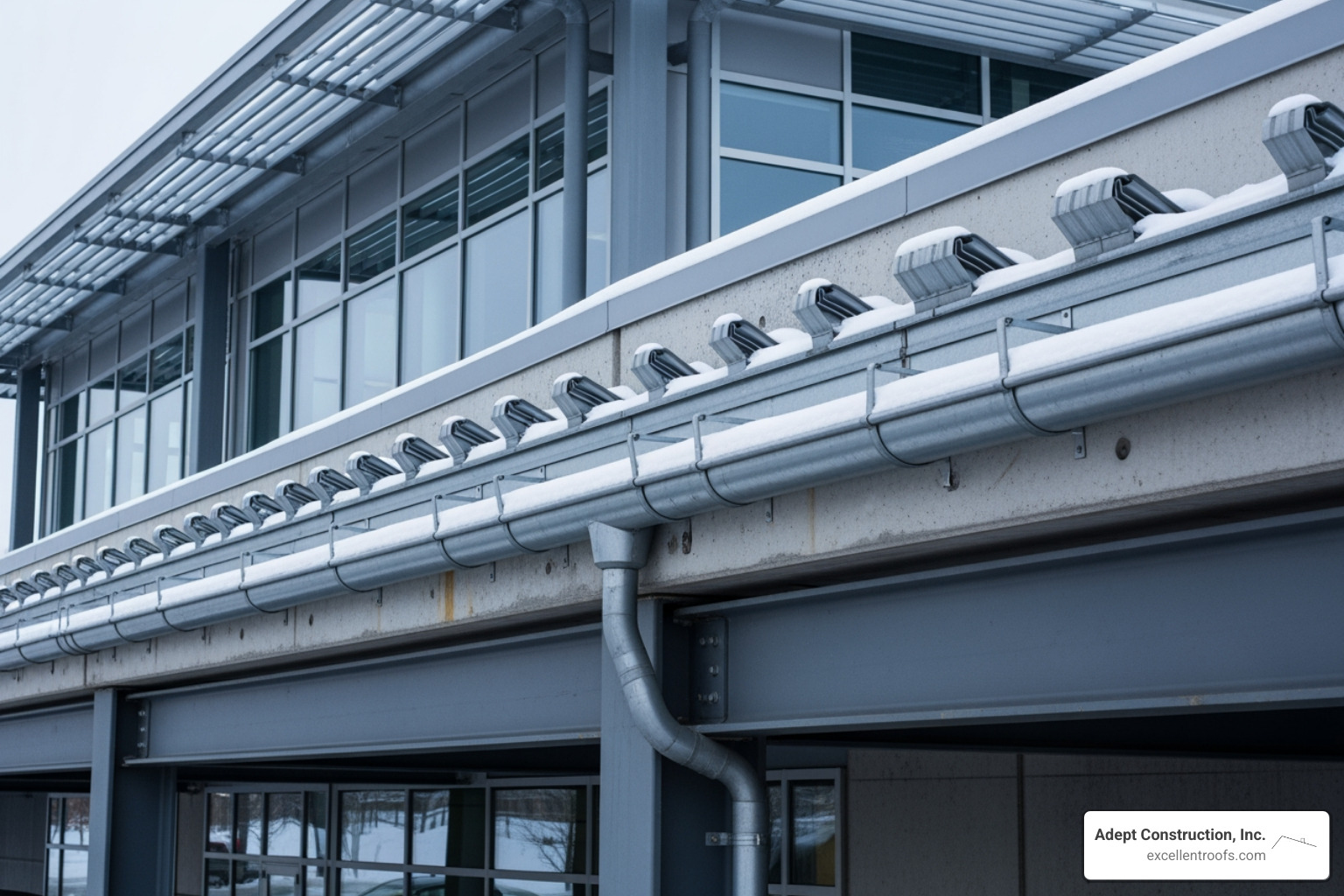 commercial gutter with snow guard - Commercial gutter replacement