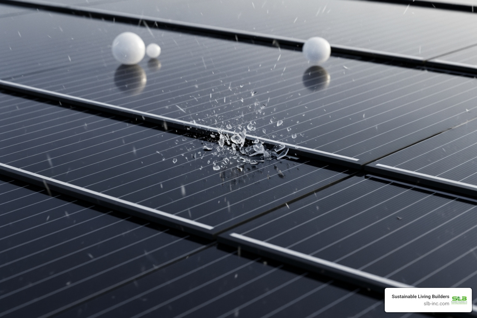 Resilient Tesla Solar Roof tiles enduring a simulated hailstorm - tesla glass tile