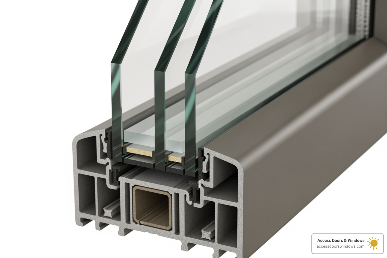cross-section of an impact window showing layers of laminated glass, PVB interlayer, and reinforced frame - broward county impact windows cross-section of an impact window showing layers of laminated glass, PVB interlayer, and reinforced frame - broward county impact windows