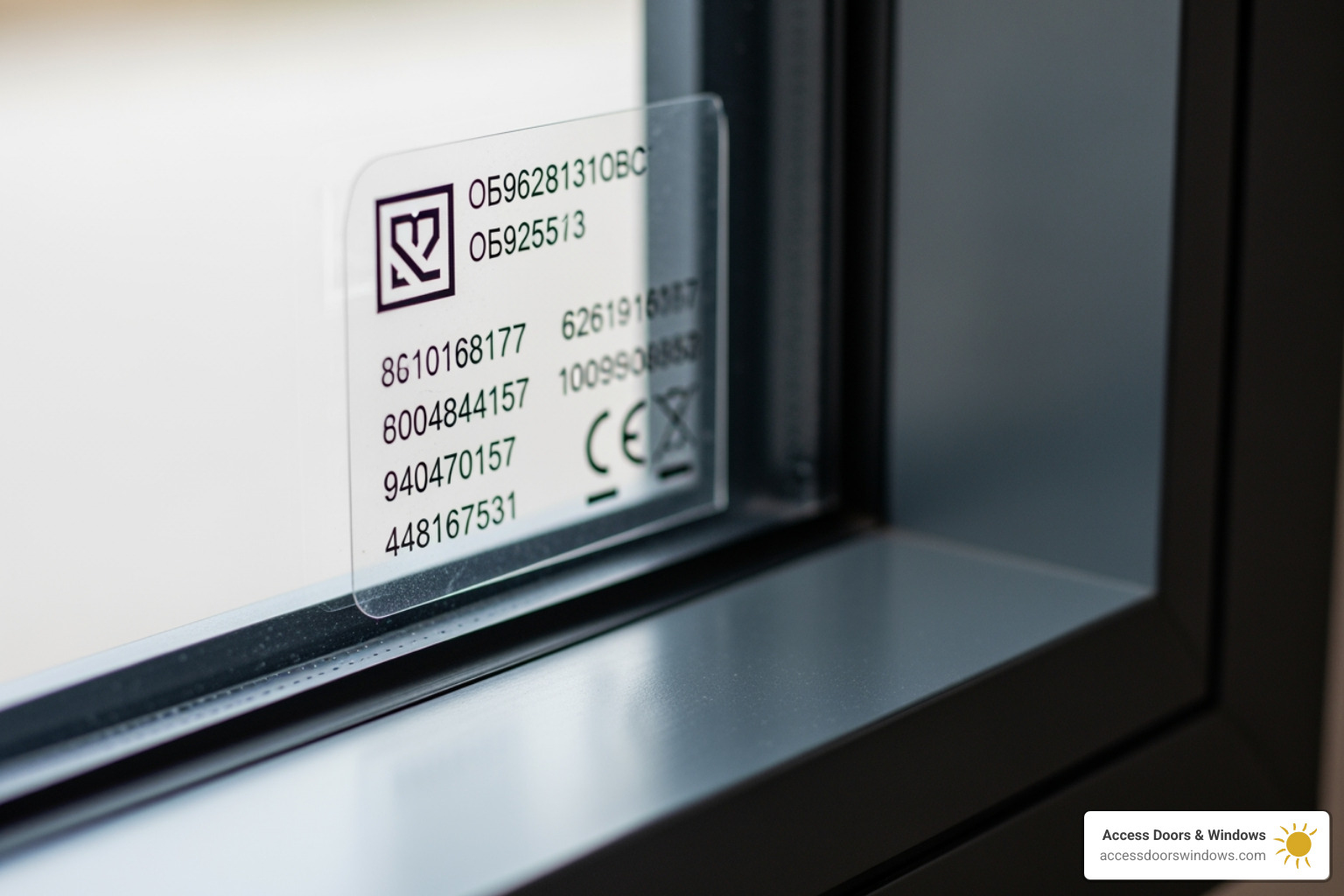 Miami-Dade NOA sticker on a window, indicating product approval - broward county impact windows Miami-Dade NOA sticker on a window, indicating product approval - broward county impact windows