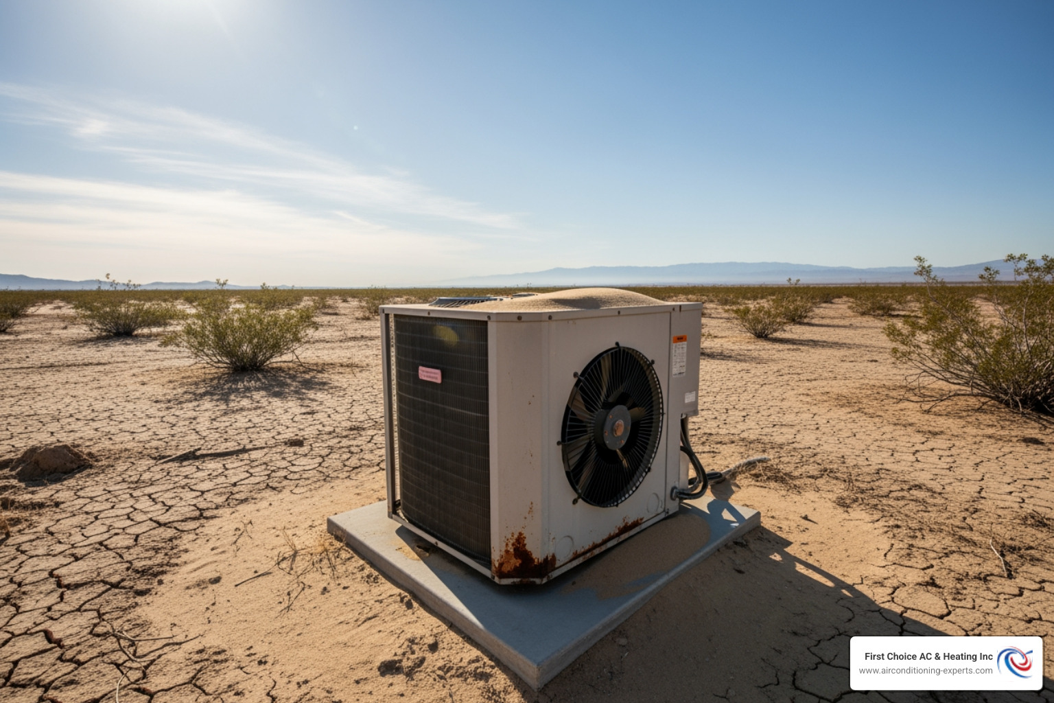 Outdoor AC condenser unit in a desert climate - hvac not turning on la quinta ca