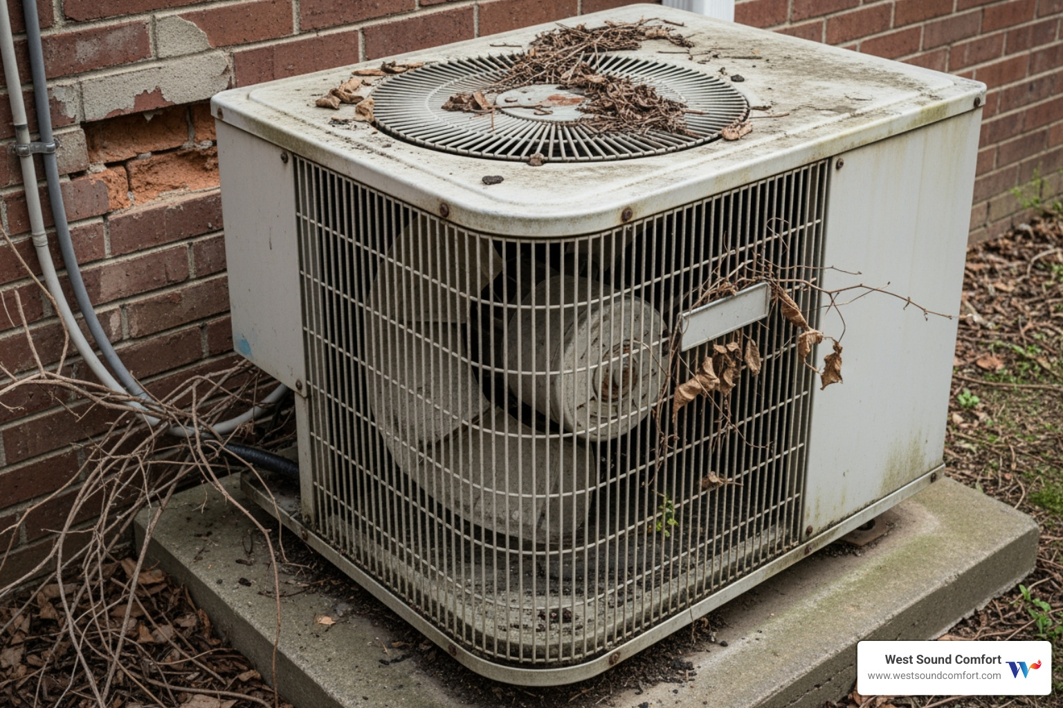 old, weathered outdoor AC unit - air conditioning replacement in carlsborg, wa old, weathered outdoor AC unit - air conditioning replacement in carlsborg, wa