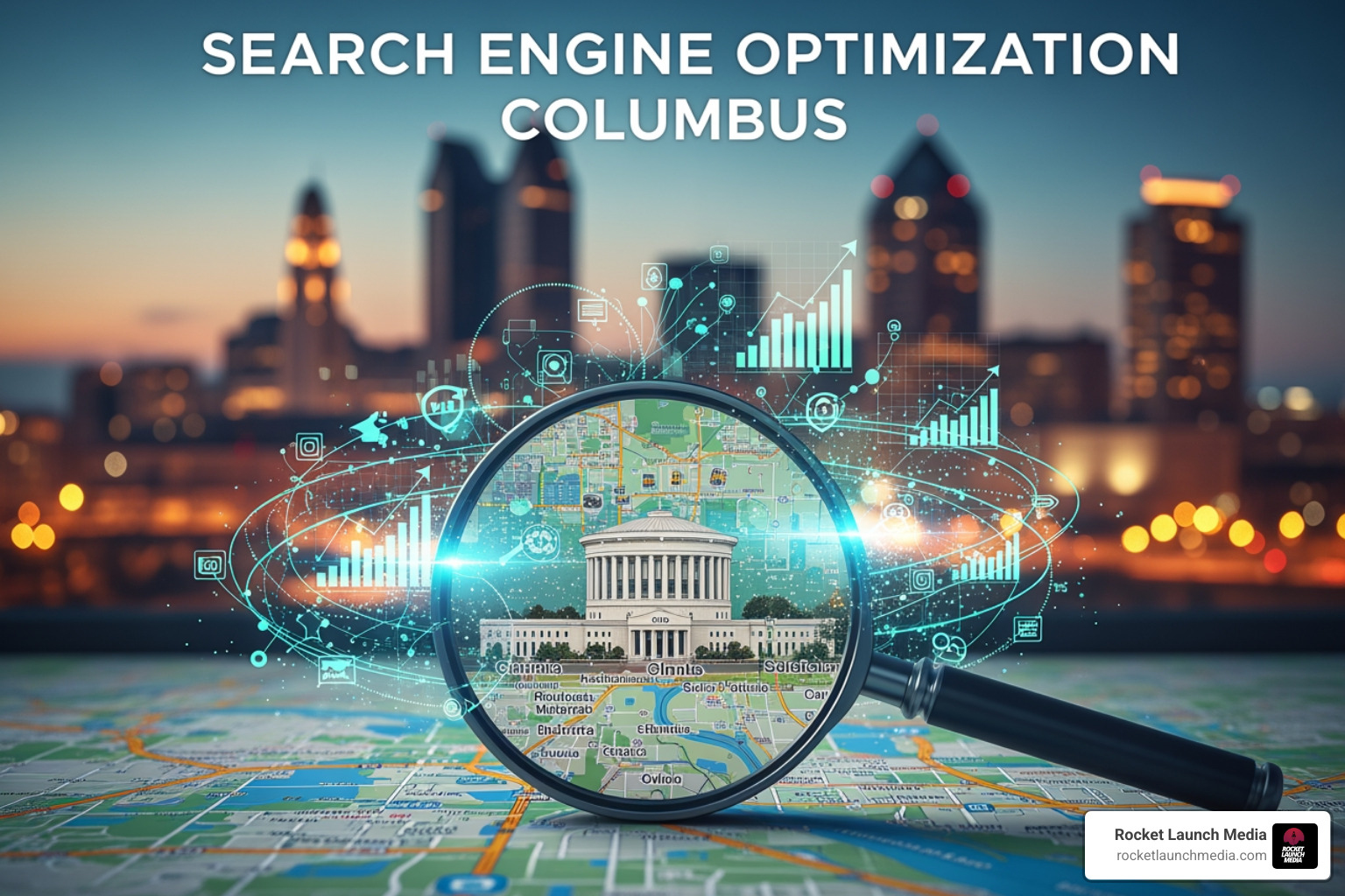 Digital marketing analytics dashboard showing positive ROI - search engine optimization Columbus
