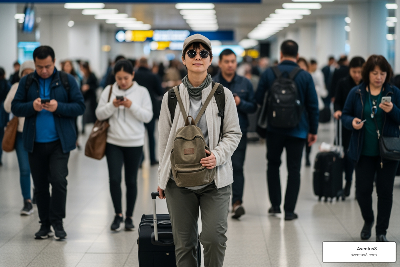 laptop screen showing a VPN connection with a blurred background of a Hollywood, FL cafe - how to travel discreetly