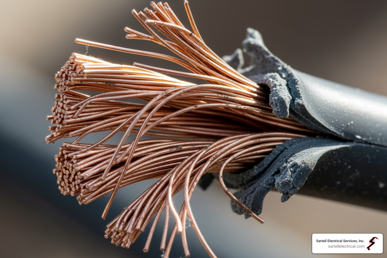 Frayed electrical wire - Commercial Electrical System Maintenance Frayed electrical wire - Commercial Electrical System Maintenance