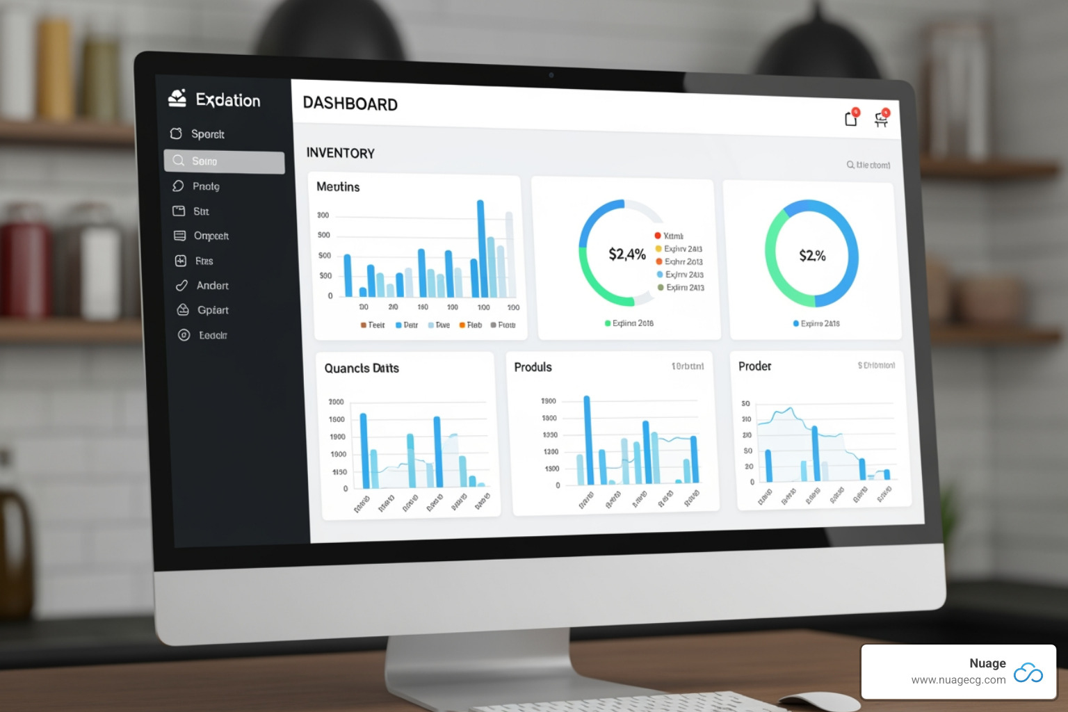 dashboard showing inventory levels and expiration dates - food and beverage software systems dashboard showing inventory levels and expiration dates - food and beverage software systems