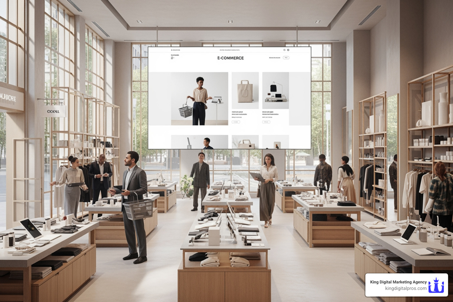 well-designed retail store layout and clean website design - Boost conversion rates