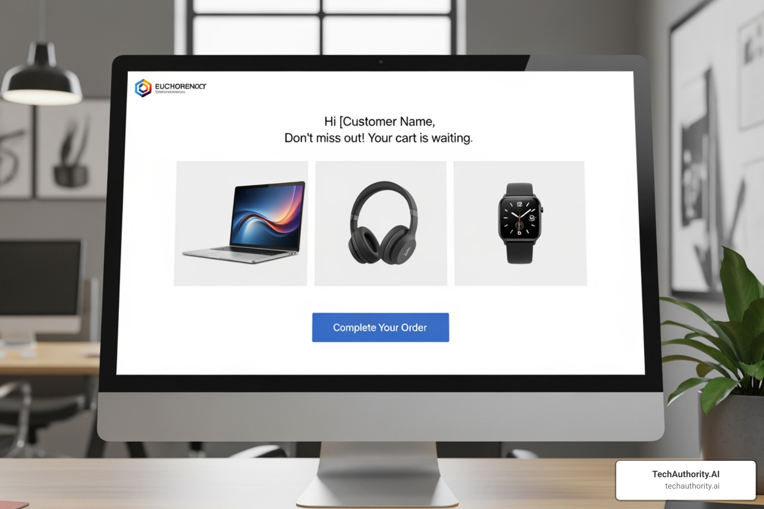 abandoned cart email example - email automation
