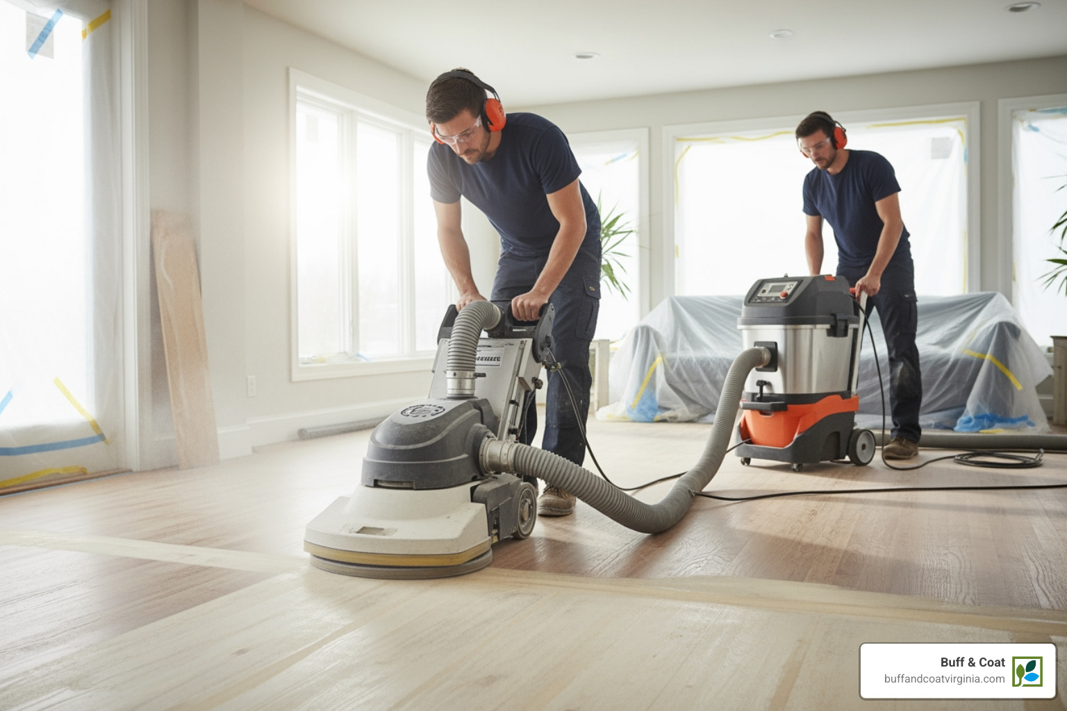 professional floor refinishers using specialized dustless sanding equipment in a clean environment - floorboard restoration cost professional floor refinishers using specialized dustless sanding equipment in a clean environment - floorboard restoration cost