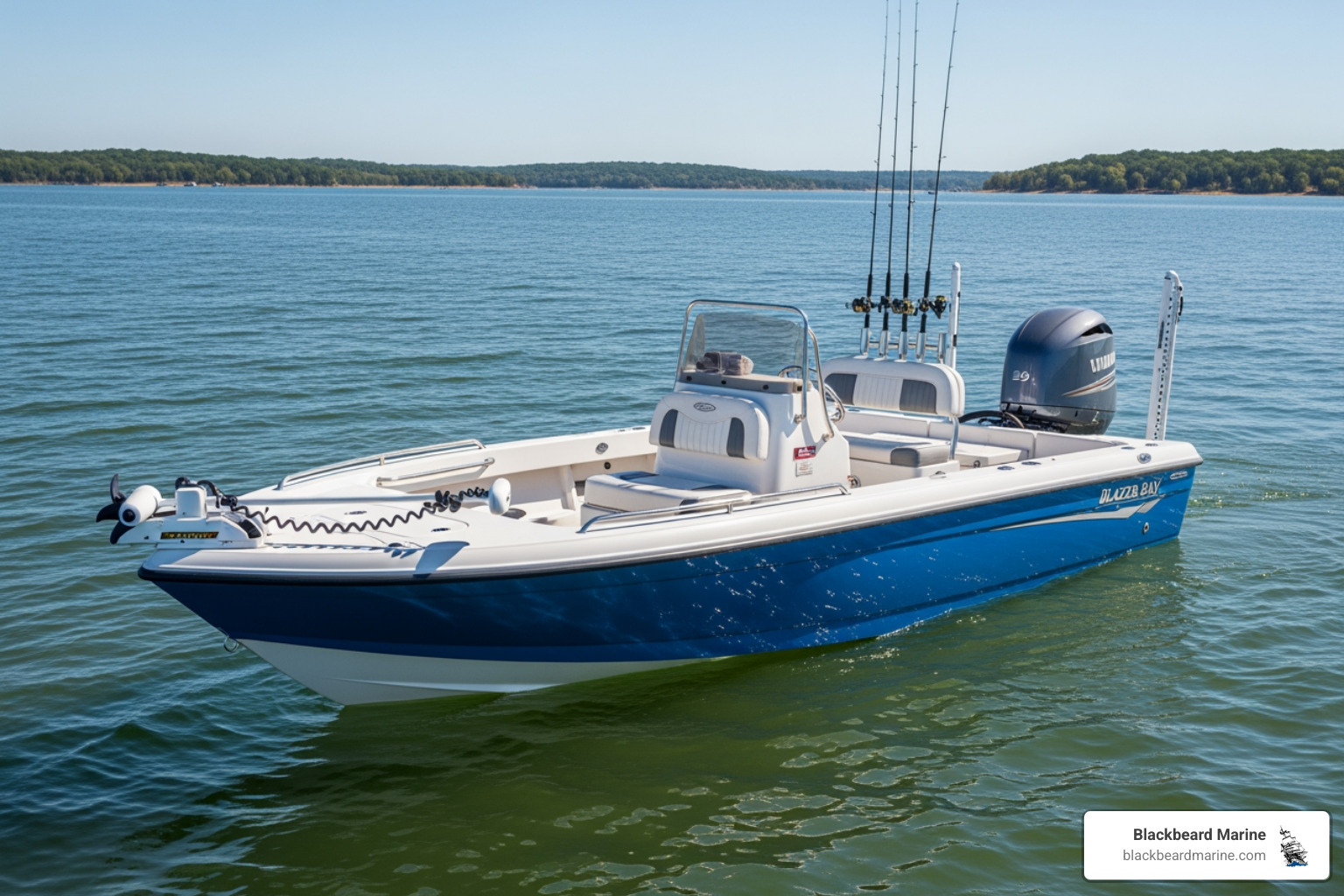Blazer Bay center console boat ready for a fishing trip - Fishing Boats Lake Texoma