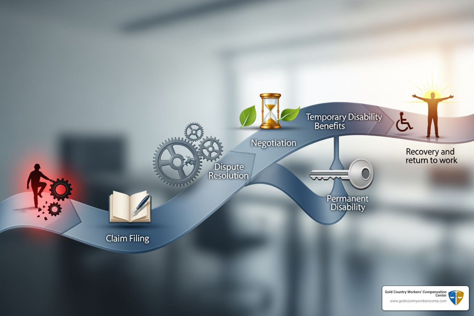 Disability Benefit Progression Timeline - workers comp wage replacement