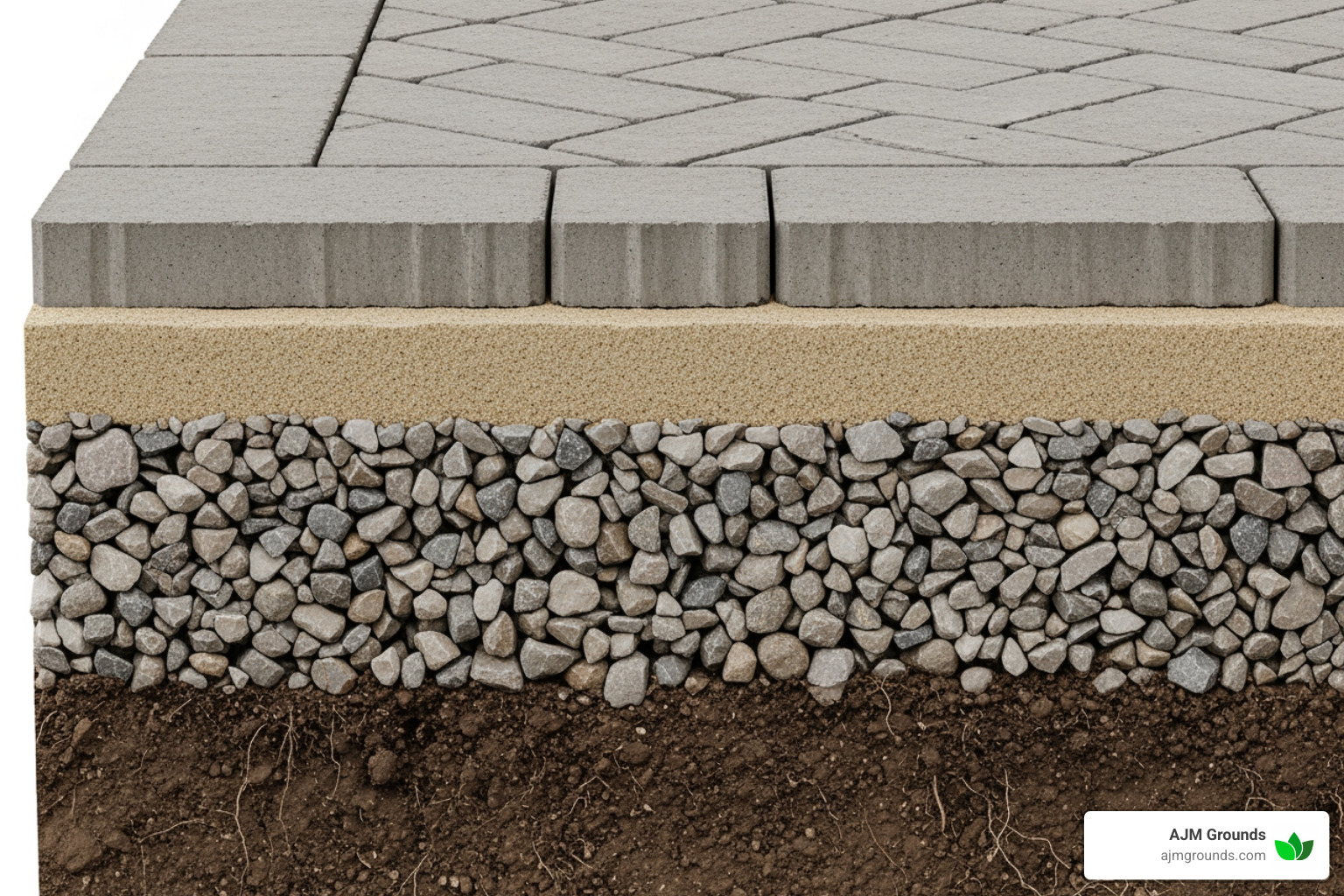 layers of a paver patio base - paver patio installation companies near me