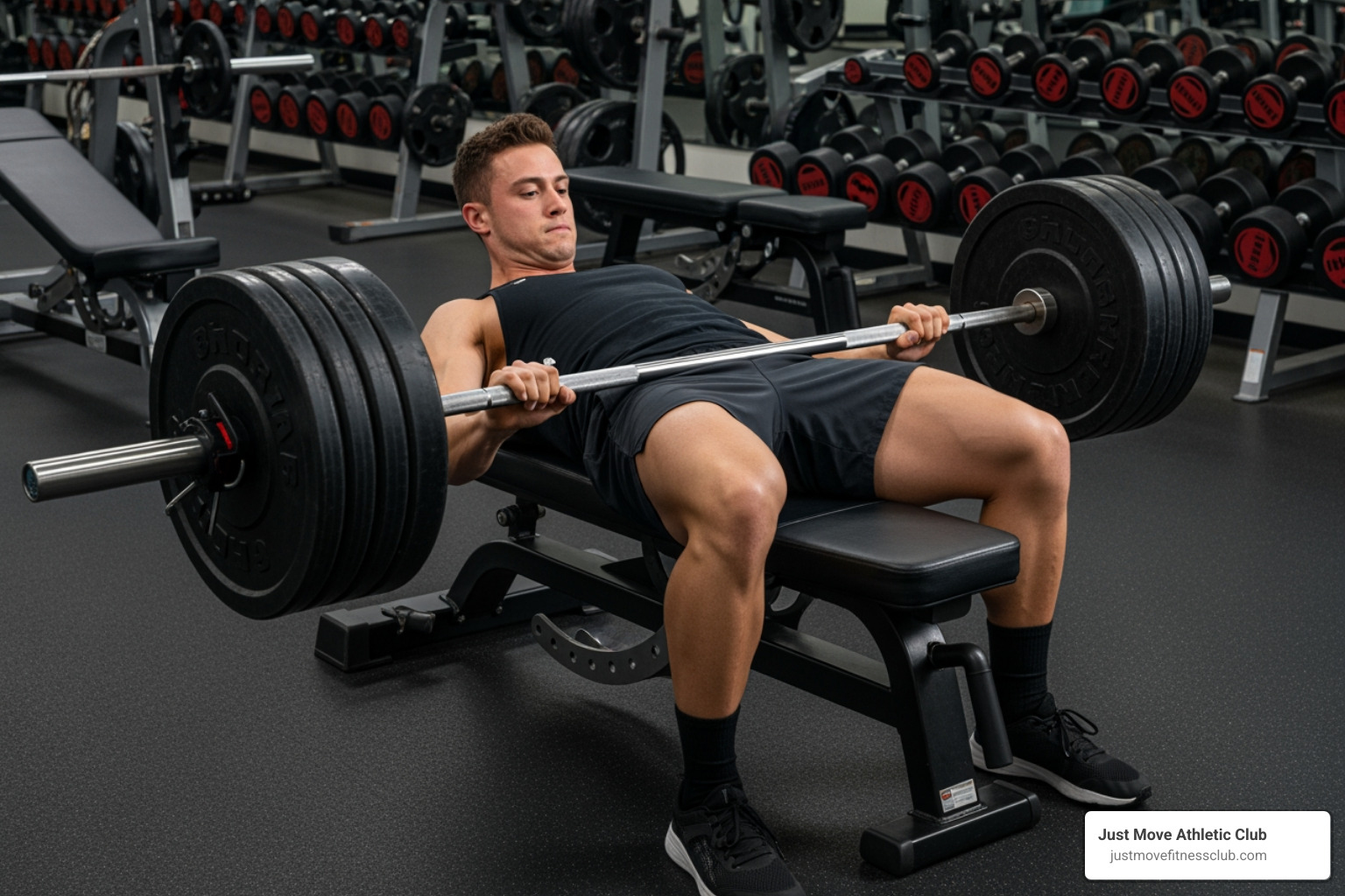 Barbell Hip Thrust with a heavy barbell - huge leg workout