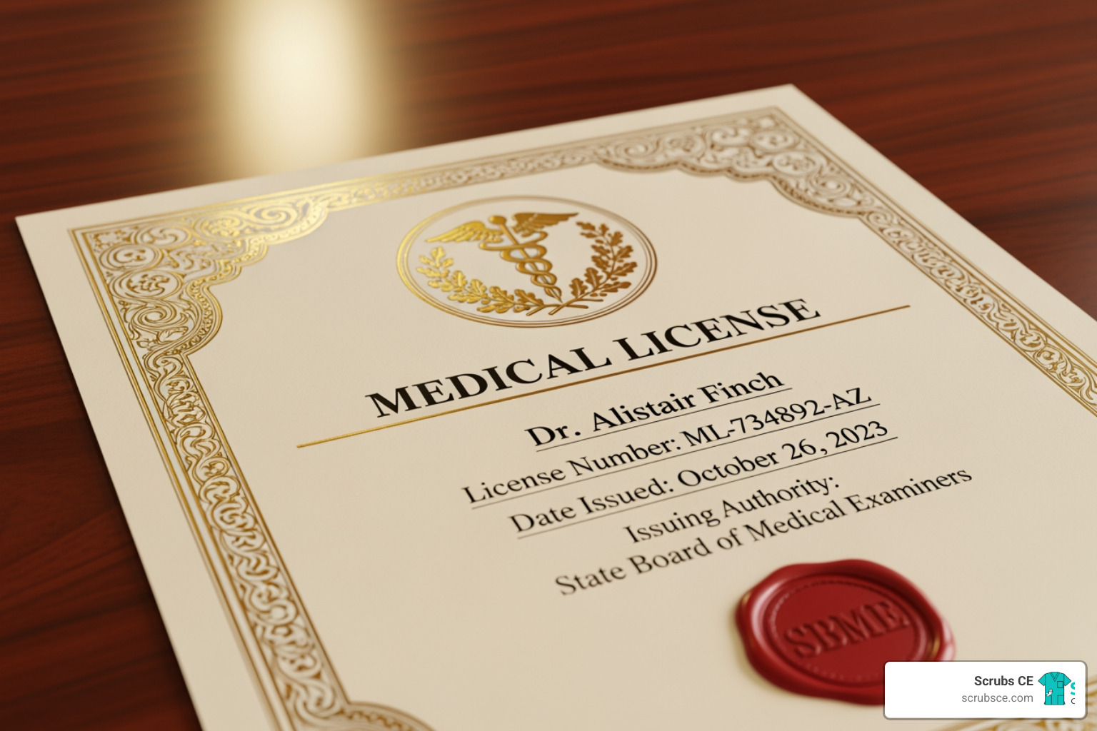medical license certificate - cardiology cme