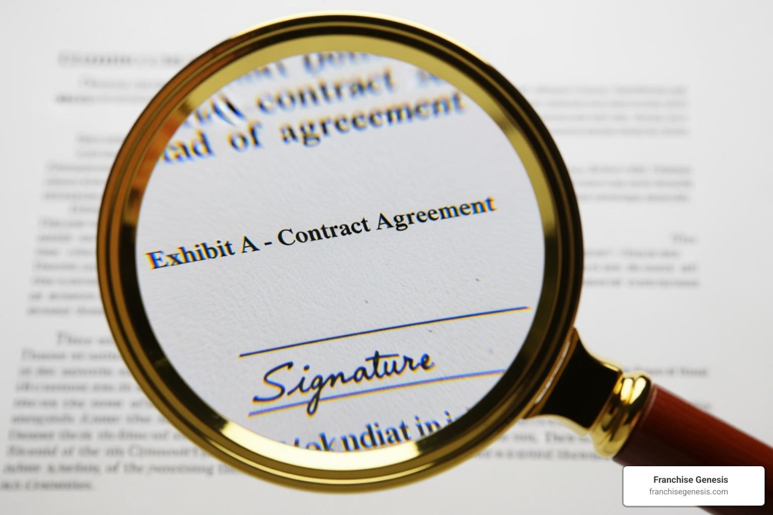 magnifying glass over a Franchise Disclosure Document - franchise sales training magnifying glass over a Franchise Disclosure Document - franchise sales training