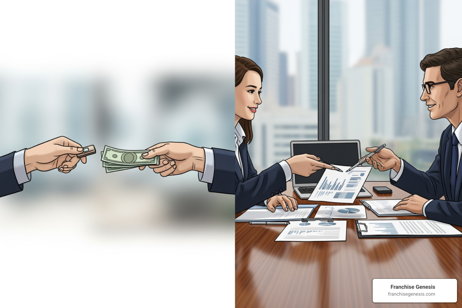 diagram contrasting a simple transactional sale with the complex, relationship-based franchise sale - franchise sales training diagram contrasting a simple transactional sale with the complex, relationship-based franchise sale - franchise sales training