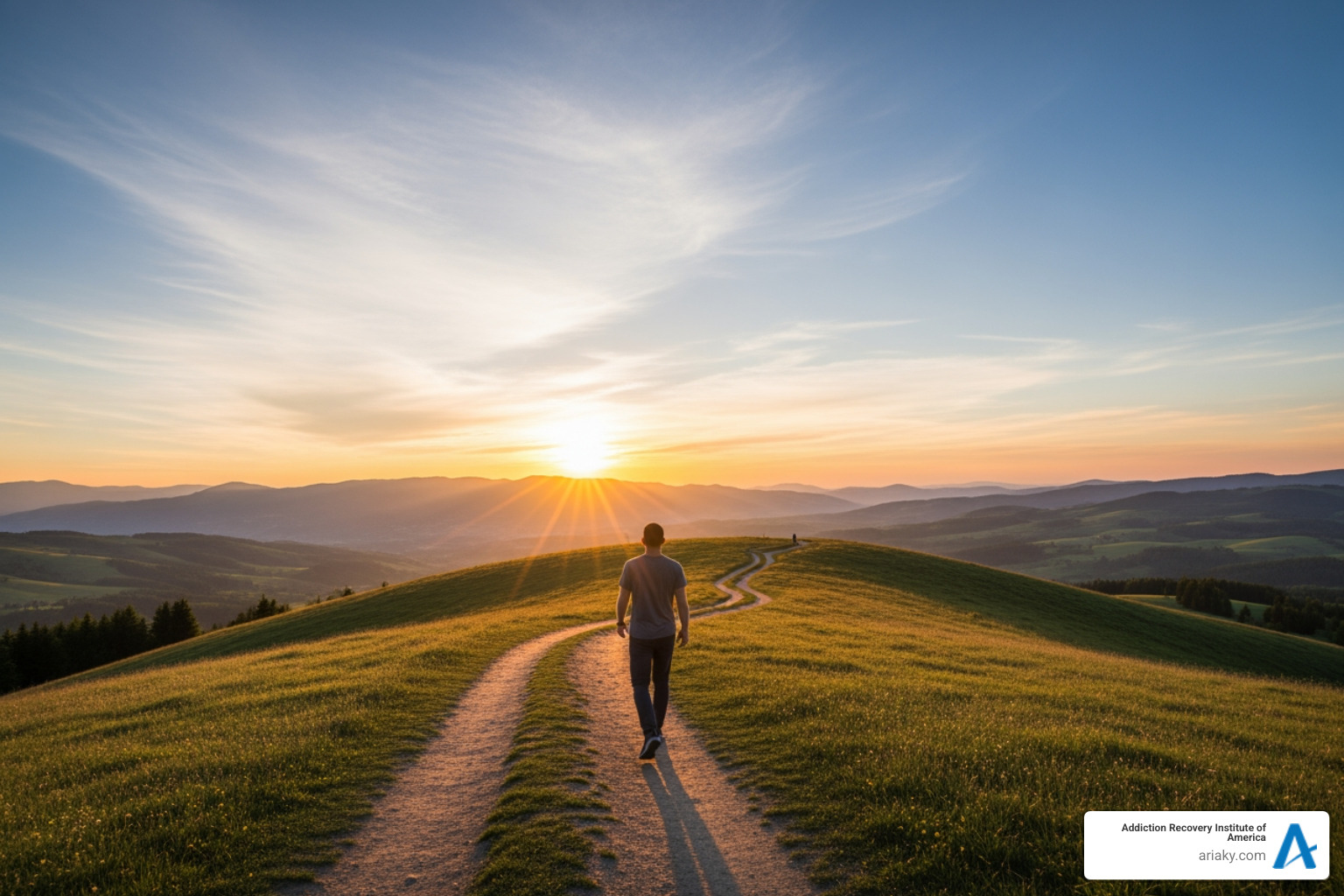 image of a person walking towards a brighter future - tranq image of a person walking towards a brighter future - tranq
