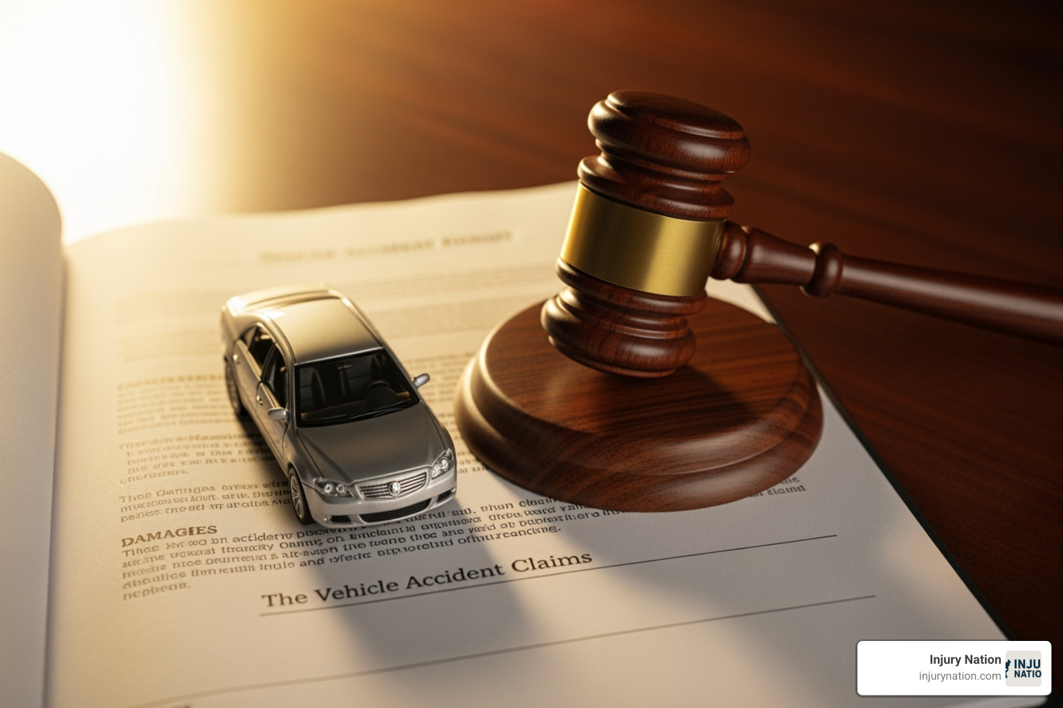 gavel and toy car - if your uber crashes