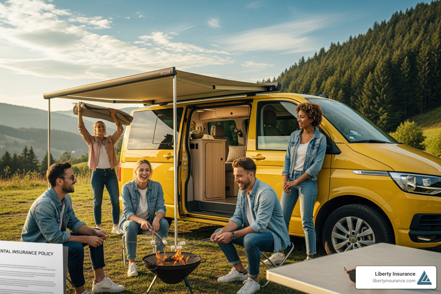 Smartphone screen showing a peer-to-peer campervan rental app - rental campervan insurance Smartphone screen showing a peer-to-peer campervan rental app - rental campervan insurance