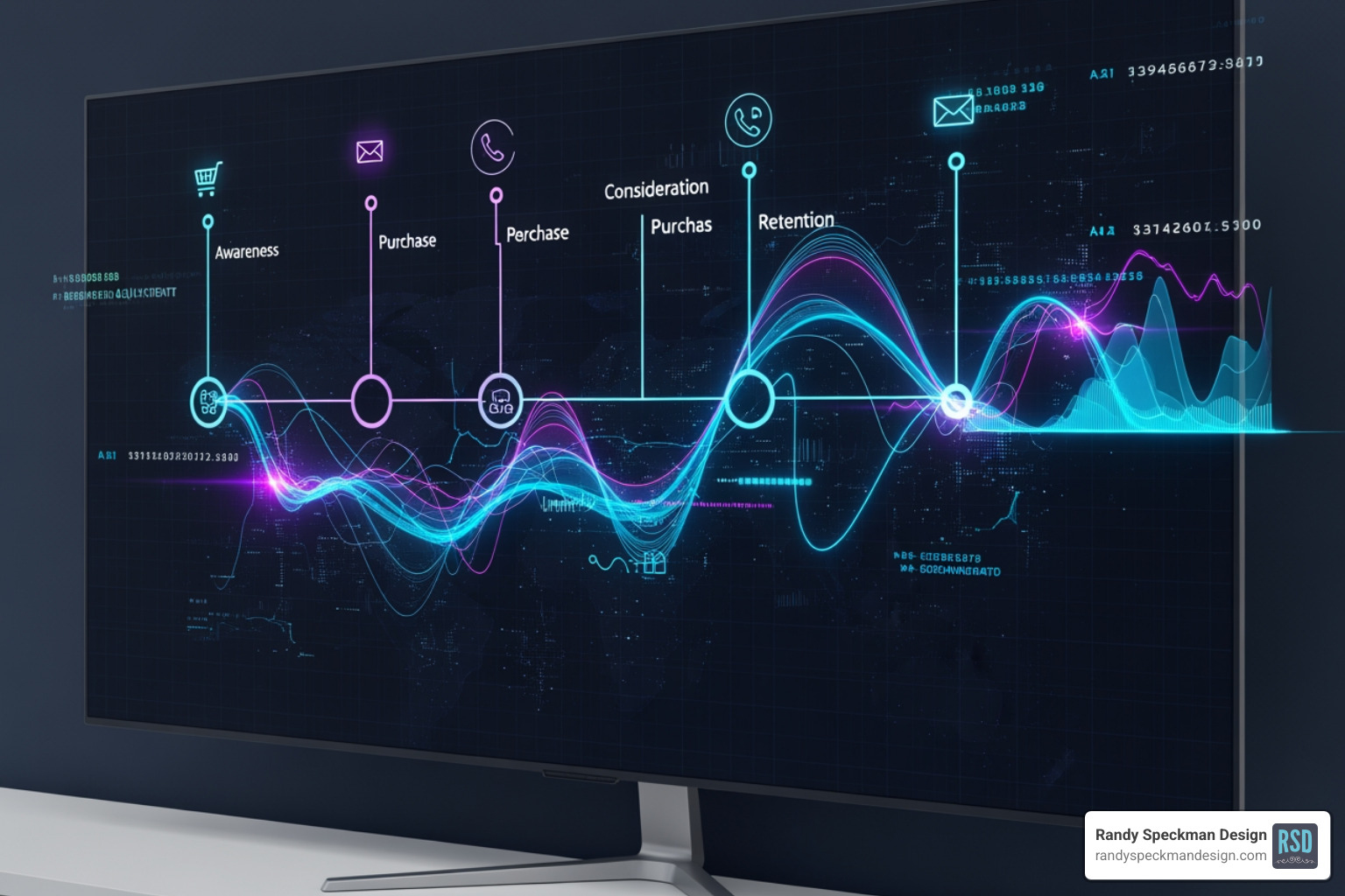 a customer journey map being personalized by an AI - Innovative Online Marketing