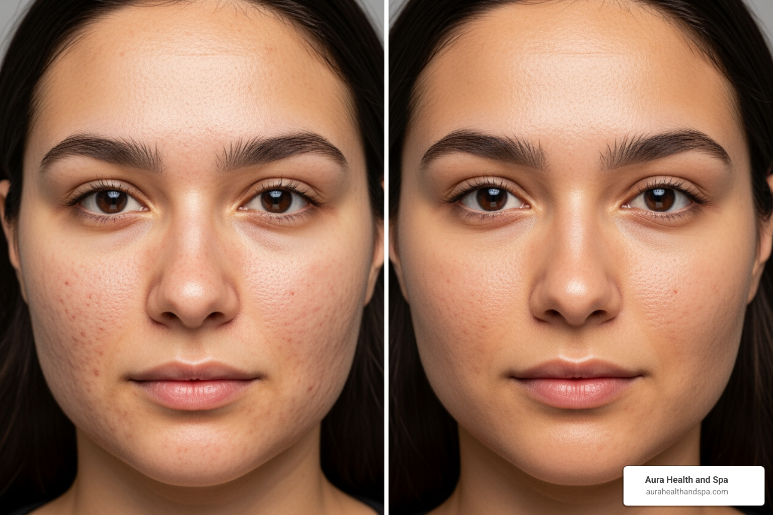 Before-and-after photos for acne scarring - how many morpheus8 treatments are needed