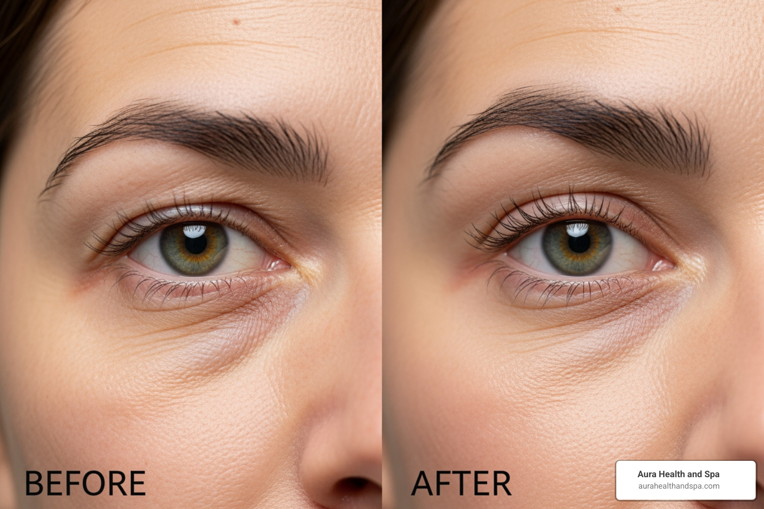 before and after Morpheus8 under-eye results - morpheus8 under eyes