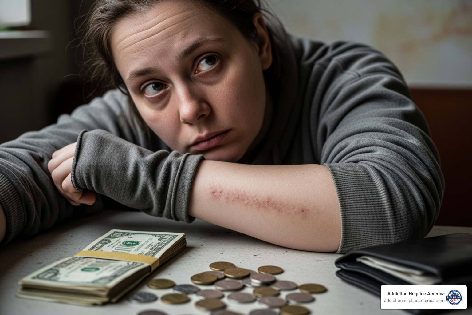 Signs of heroin addiction, including constricted pupils, drowsiness, track marks, financial problems, and secretive behavior - heroin treatment programs Signs of heroin addiction, including constricted pupils, drowsiness, track marks, financial problems, and secretive behavior - heroin treatment programs