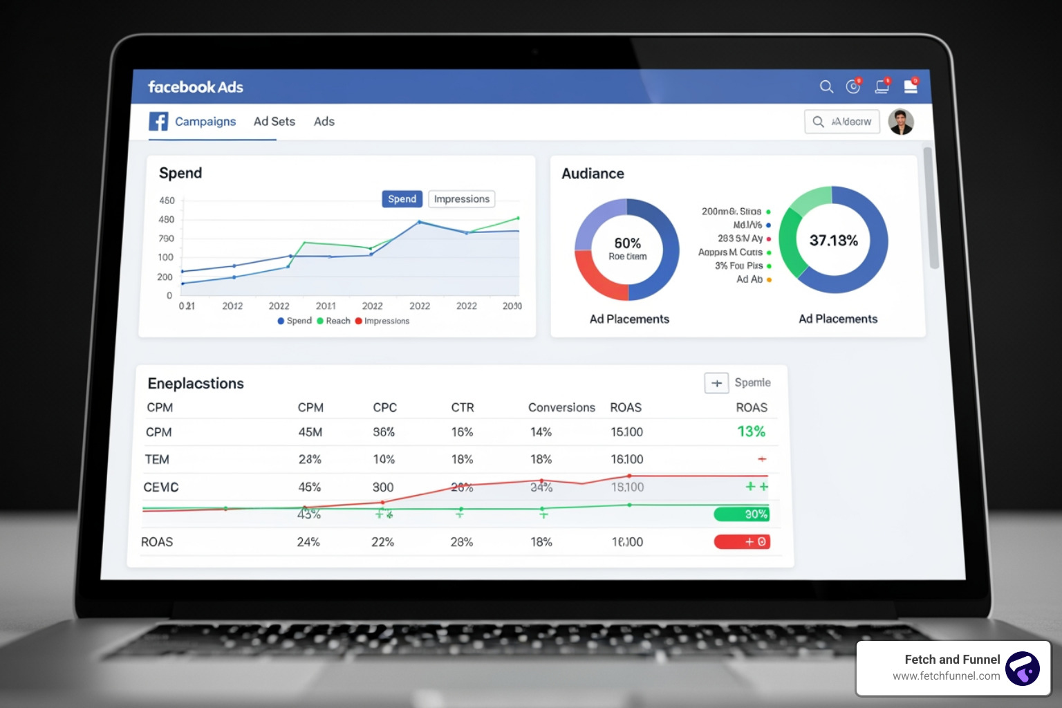 Facebook Ads reporting dashboard highlighting key metrics - fb boosting price Facebook Ads reporting dashboard highlighting key metrics - fb boosting price