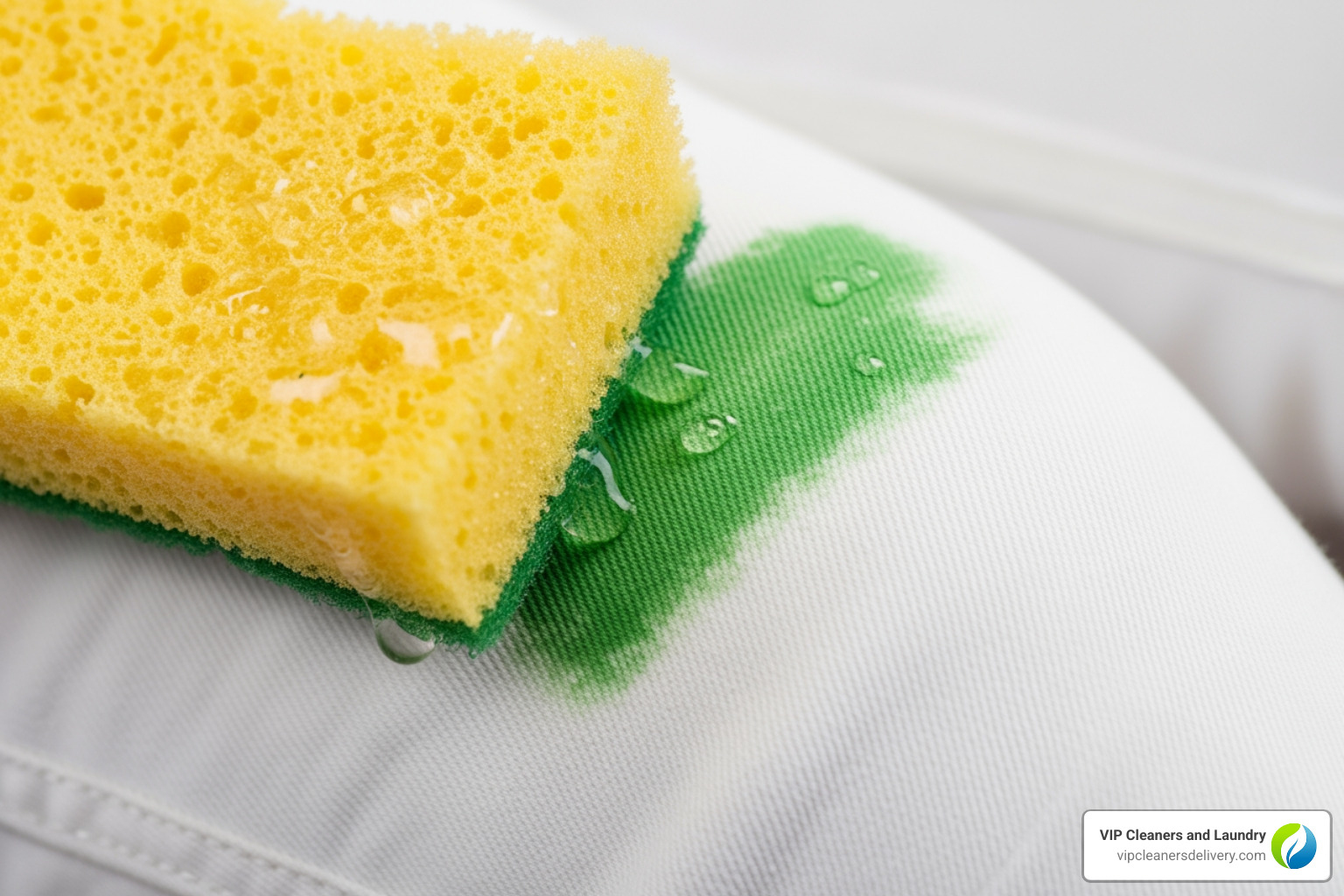 vinegar-soaked sponge dabbing a grass stain on a knee of white jeans. - how to clean stained white jeans vinegar-soaked sponge dabbing a grass stain on a knee of white jeans. - how to clean stained white jeans