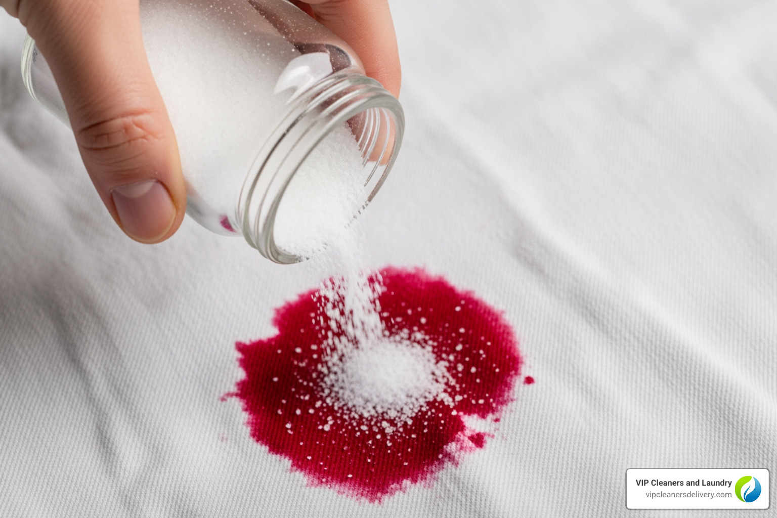 salt being poured onto a fresh red wine stain on white denim. - how to clean stained white jeans salt being poured onto a fresh red wine stain on white denim. - how to clean stained white jeans