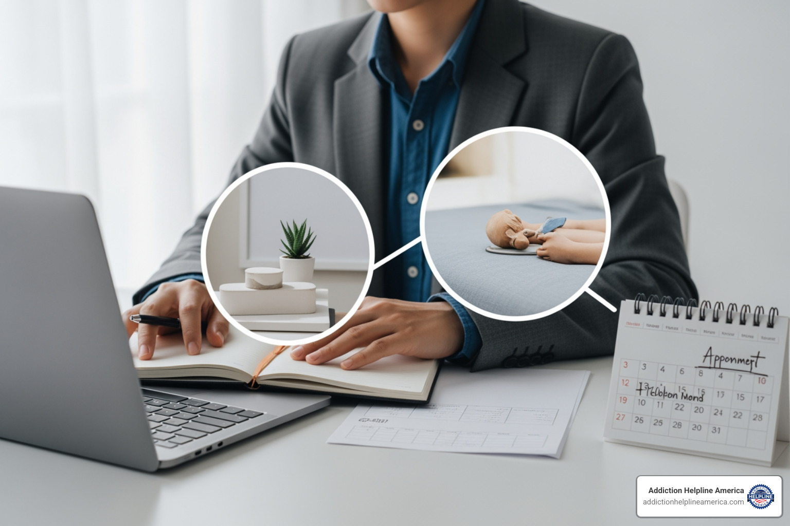 person balancing work with therapy appointments - intensive outpatient treatment