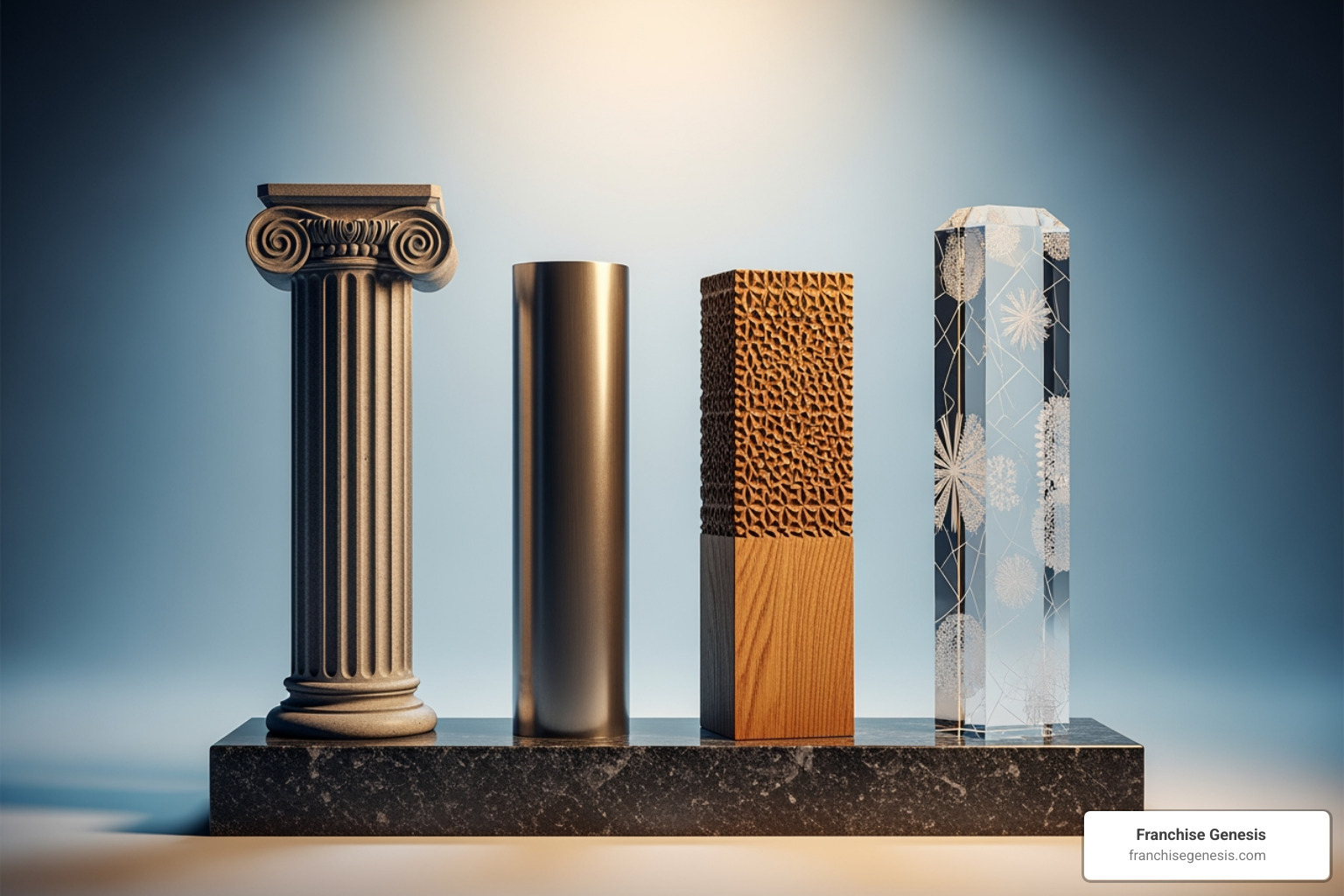 A diagram showing the four pillars of Operational Excellence: Strategy Deployment, Performance Management, Process Excellence, and High-Performance Work Teams. Each pillar is labeled and has a brief description. - operational excellence training