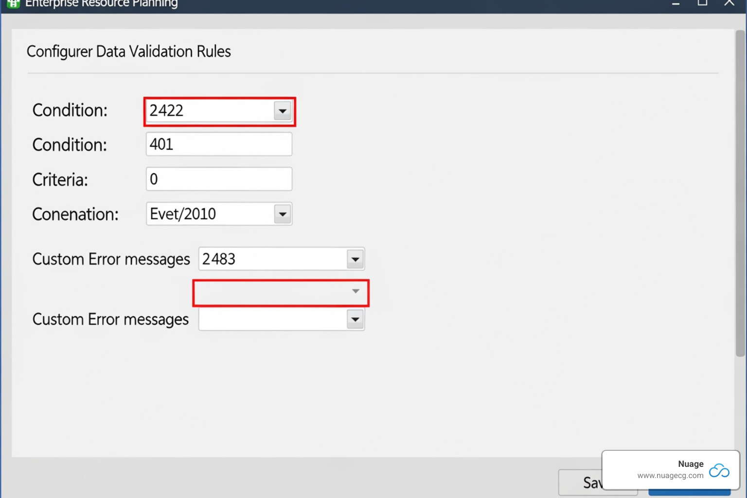 NetSuite Data Validation Rule setup screen - NetSuite data quality NetSuite Data Validation Rule setup screen - NetSuite data quality