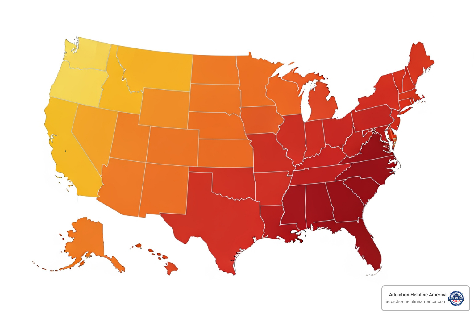 Map of the U.S. highlighting cost variation in different regions - how much are drug rehab centers Map of the U.S. highlighting cost variation in different regions - how much are drug rehab centers
