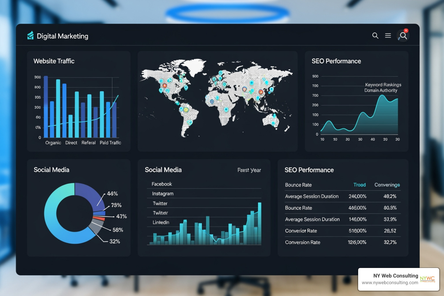 dashboard showing digital marketing services - website design company queens ny dashboard showing digital marketing services - website design company queens ny
