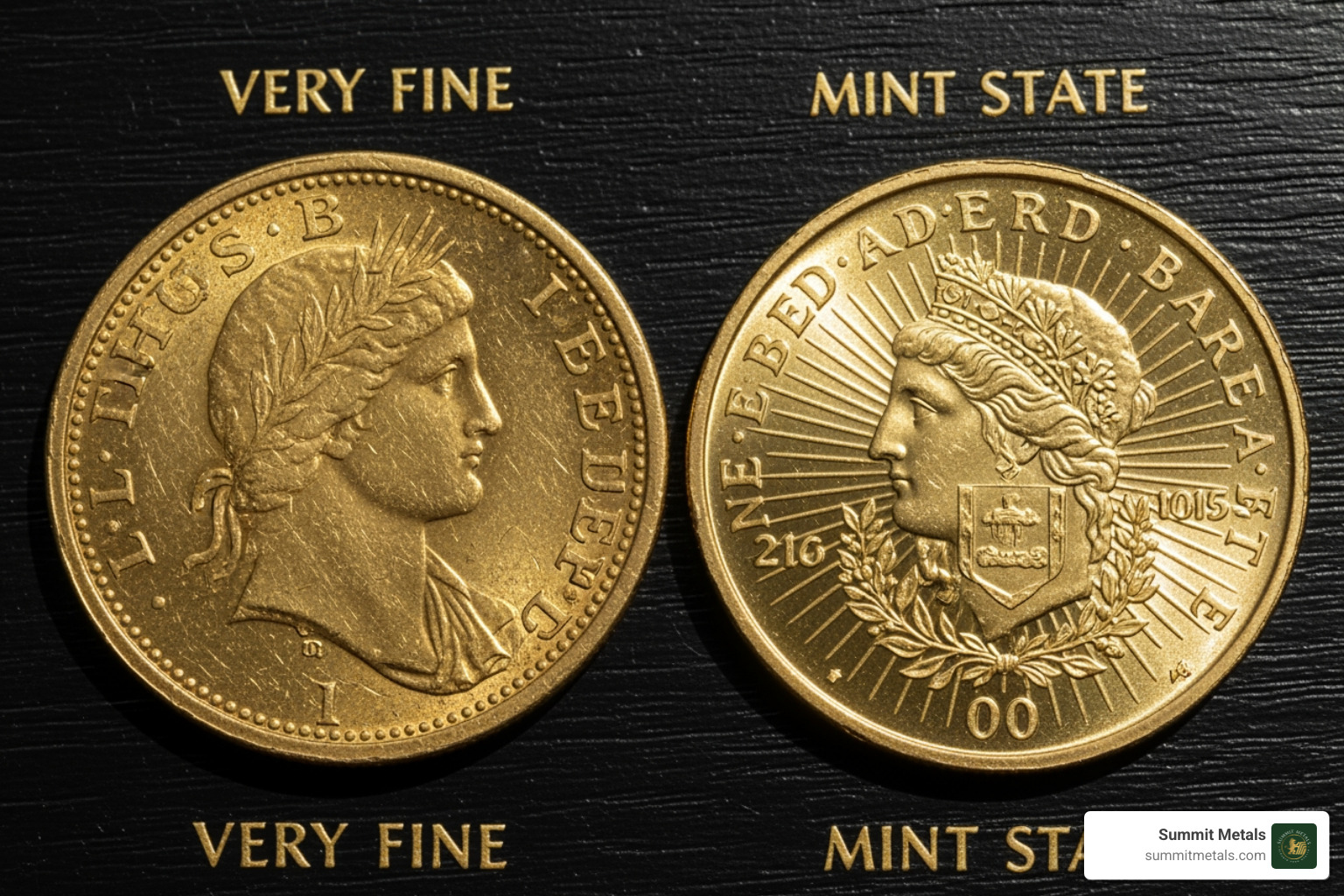 Coin in VF vs. MS condition - 1855 napoleon iii coin value